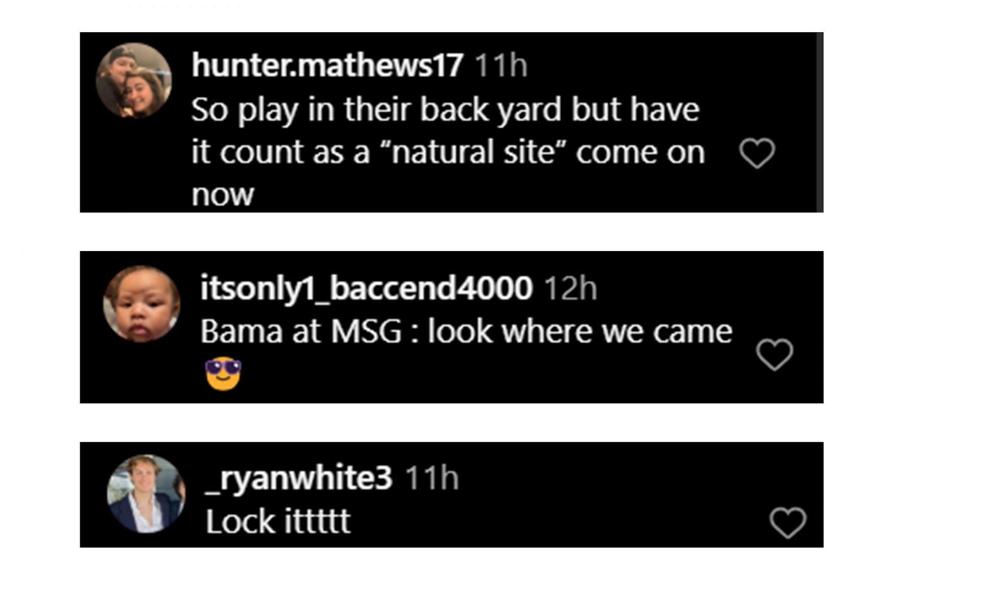 Screenshot, via Instagram (Source: @bamaseccountry/Instagram)